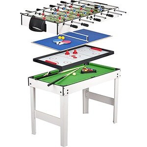 Futbolito mesa multijuegos 4 en 1 billar ping pong hockey